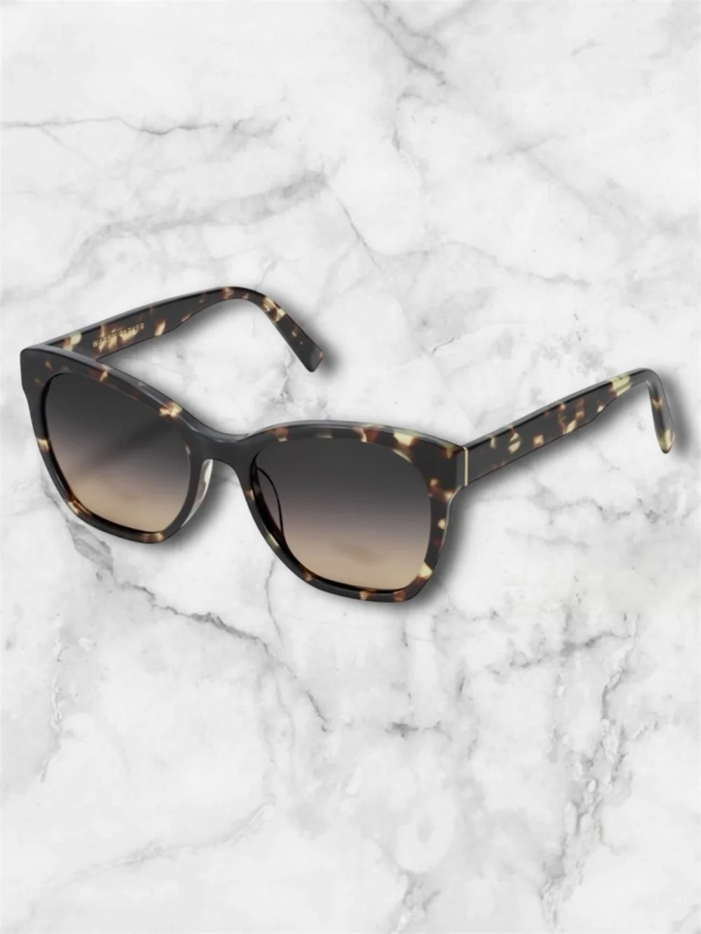 Warby Parker RheaTortoise Full Rim Eyeglasses Rectangular Cat Eye w Hard Case - Picture 5 of 16